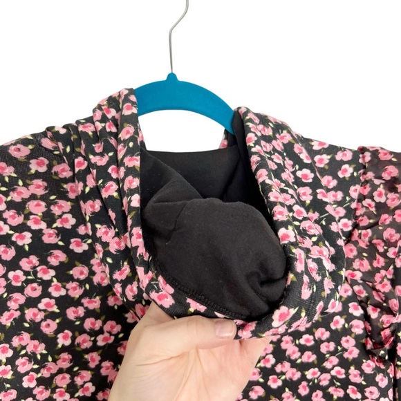 Sandy Liang X Target Pink Ditsy Floral Ruffle Hoodie Pullover - Picture 11 of 13